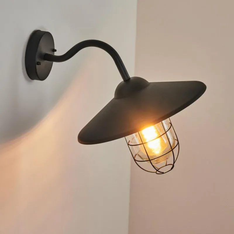 hofstein Applique murale d'extérieur Oricourt Noir, 1 lumière