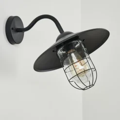 hofstein Applique murale d'extérieur Oricourt Noir, 1 lumière