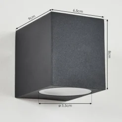 hofstein Applique murale d'extérieur Skaabu Noir, Blanc, 1 lumière