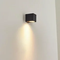 hofstein Applique murale d'extérieur Skaabu Noir, Blanc, 1 lumière