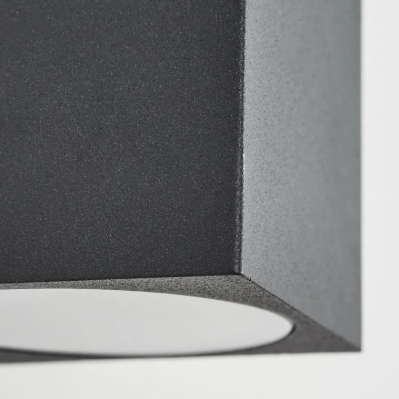 hofstein Applique murale d'extérieur Skaabu Noir, Blanc, 2 lumières