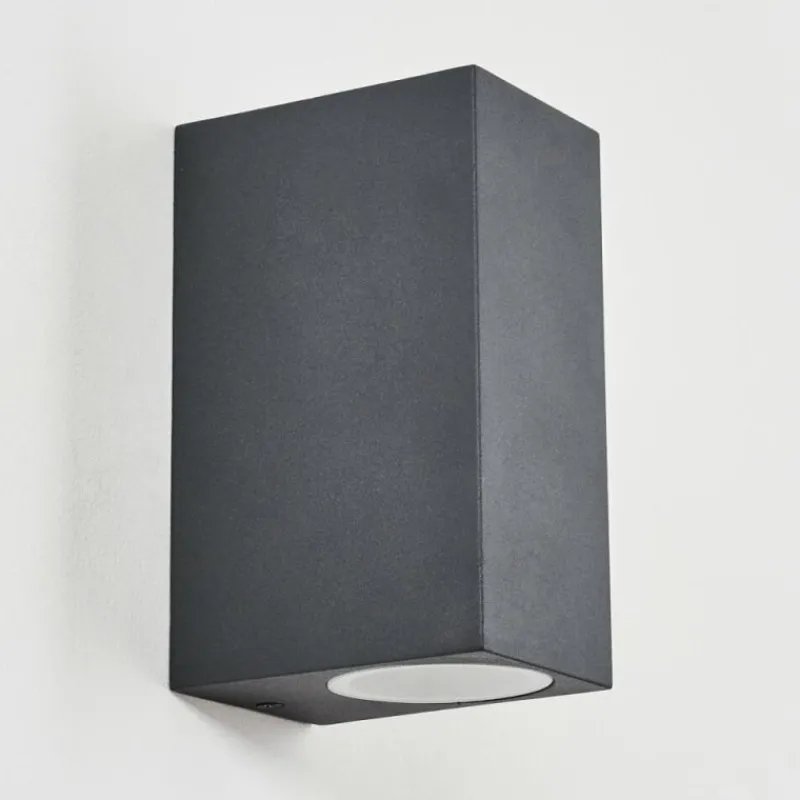 hofstein Applique murale d'extérieur Skaabu Noir, Blanc, 2 lumières