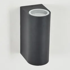 hofstein Applique murale d'extérieur Skaabu Noir, Blanc, 2 lumières