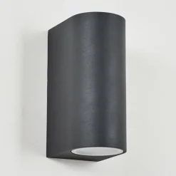 hofstein Applique murale d'extérieur Skaabu Noir, Blanc, 2 lumières