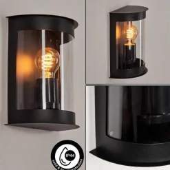 hofstein Applique murale d'extérieur Spitnes Noir, 1 lumière