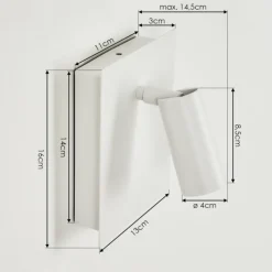 hofstein Applique murale d'extérieur Saeter LED Blanc, 1 lumière