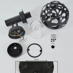 hofstein Applique murale d'extérieur Saaseg Anthracite, 1 lumière, Détecteur de mouvement