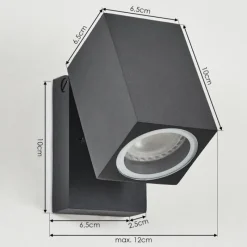 hofstein Applique murale d'extérieur Skaabu Anthracite, 1 lumière