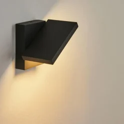 hofstein Applique murale d'extérieur Lyckan LED Noir, 1 lumière, Détecteur de mouvement