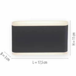 Luminaires Paul Neuhaus Applique murale d'extérieur Paul-Neuhaus ELSA LED Anthracite, 2 lumières