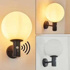 hofstein Applique murale d'extérieur Bubodefo Anthracite, 1 lumière, Détecteur de mouvement