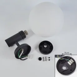 hofstein Applique murale d'extérieur Bubodefo Anthracite, 1 lumière, Détecteur de mouvement