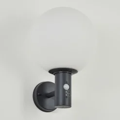 hofstein Applique murale d'extérieur Bubodefo Anthracite, 1 lumière, Détecteur de mouvement