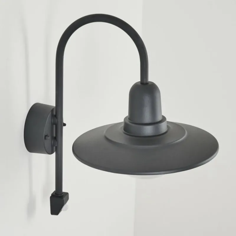 Luminaires Rustiques-hofstein Applique murale d'extérieur Pohei Anthracite, 1 lumière, Détecteur de mouvement