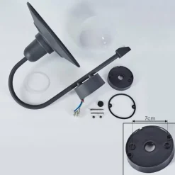 Luminaires Rustiques-hofstein Applique murale d'extérieur Pohei Anthracite, 1 lumière, Détecteur de mouvement