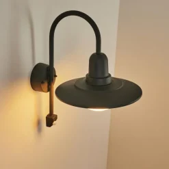 Luminaires Rustiques-hofstein Applique murale d'extérieur Pohei Anthracite, 1 lumière, Détecteur de mouvement