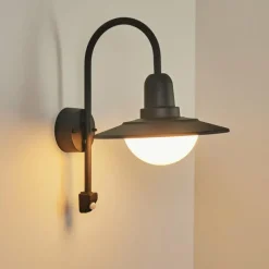 Luminaires Rustiques-hofstein Applique murale d'extérieur Pohei Anthracite, 1 lumière, Détecteur de mouvement