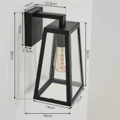 hofstein Applique murale d'extérieur Marobo Noir, 1 lumière