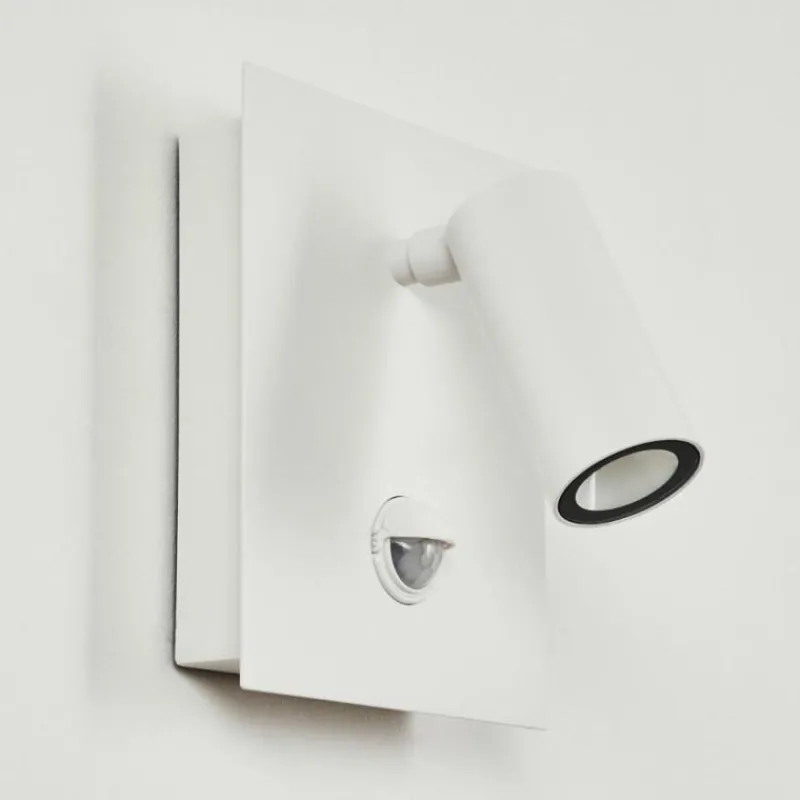 hofstein Applique murale d'extérieur Saeter LED Blanc, 1 lumière, Détecteur de mouvement