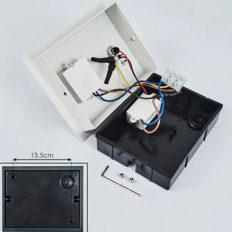 hofstein Applique murale d'extérieur Saeter LED Blanc, 1 lumière, Détecteur de mouvement