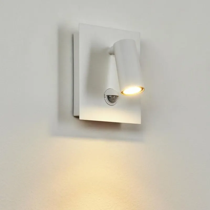 hofstein Applique murale d'extérieur Saeter LED Blanc, 1 lumière, Détecteur de mouvement