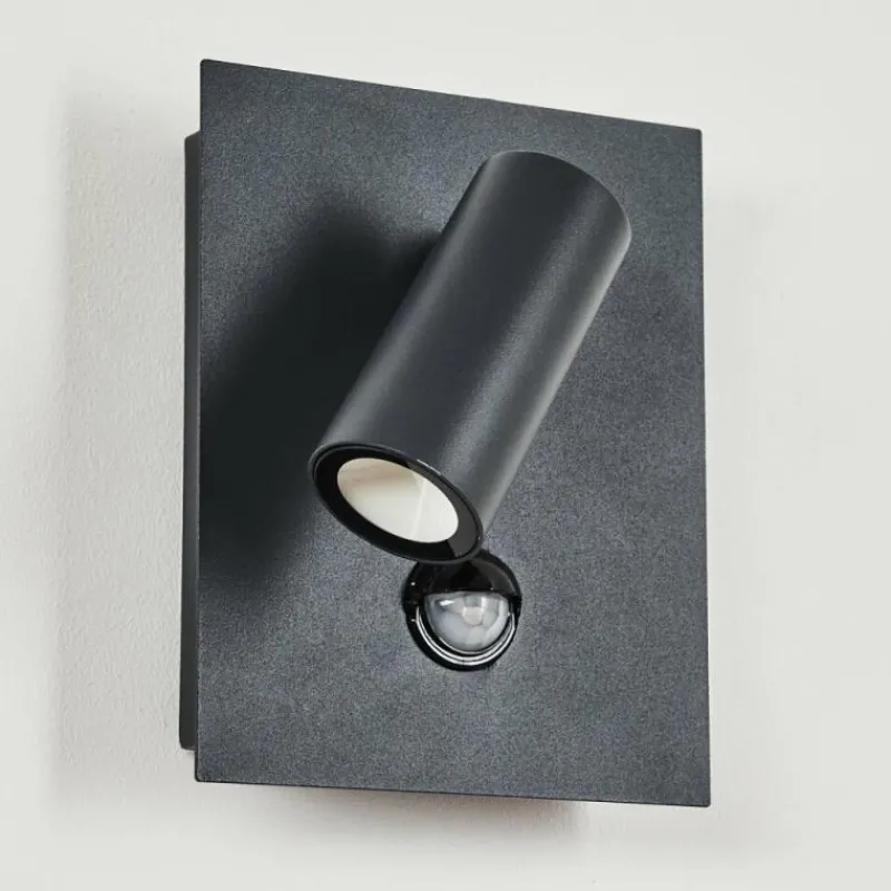 hofstein Applique murale d'extérieur Saeter LED Noir, 1 lumière, Détecteur de mouvement