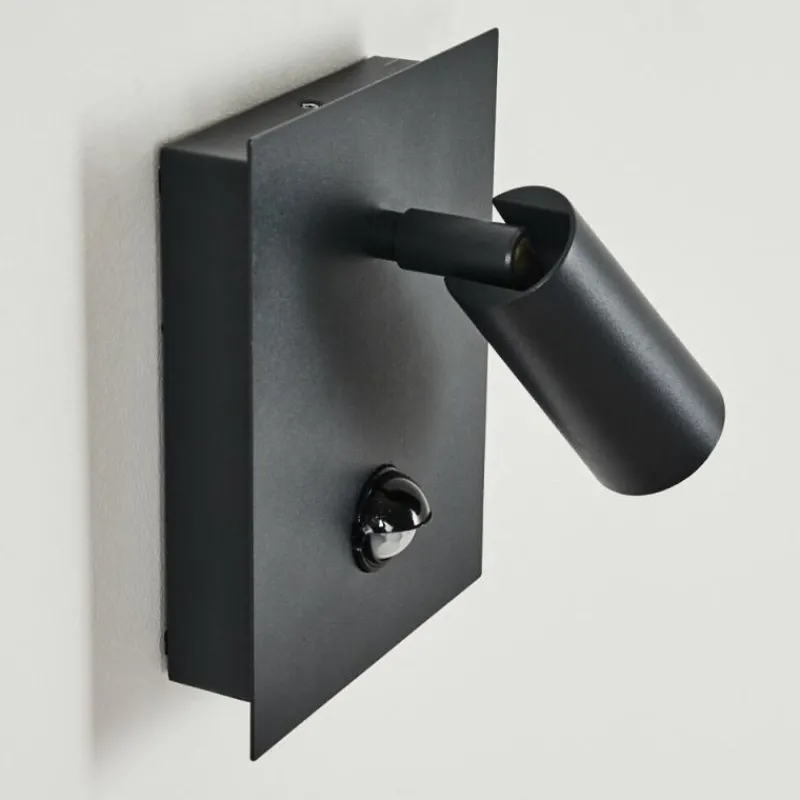 hofstein Applique murale d'extérieur Saeter LED Noir, 1 lumière, Détecteur de mouvement