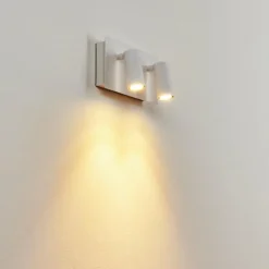 hofstein Applique murale d'extérieur Saeter LED Blanc, 2 lumières, Détecteur de mouvement