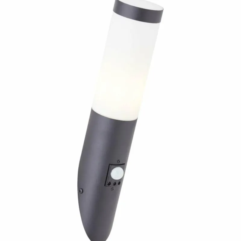 Luminaires Brilliant Applique murale d'extérieur Brilliant-Leuchten Dody Noir, 1 lumière, Détecteur de mouvement