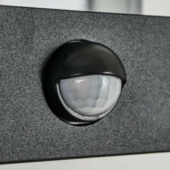 hofstein Applique murale d'extérieur Caudry Noir, 1 lumière, Détecteur de mouvement