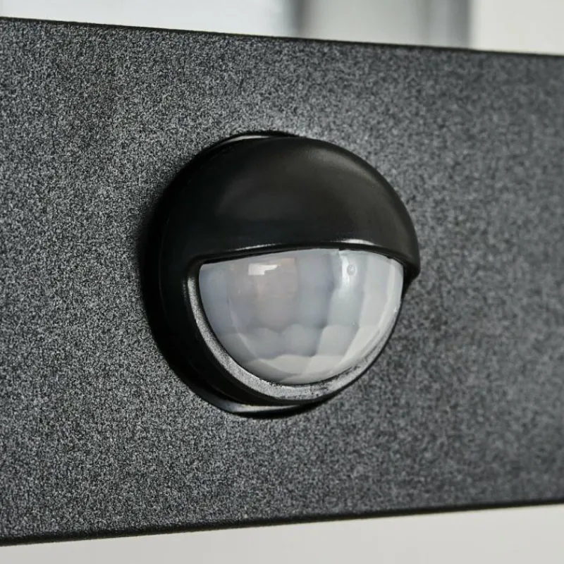 hofstein Applique murale d'extérieur Caudry Noir, 1 lumière, Détecteur de mouvement