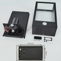 hofstein Applique murale d'extérieur Caudry Noir, 1 lumière, Détecteur de mouvement