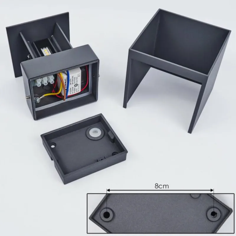 hofstein Applique murale d'extérieur Tamarin LED Anthracite, 1 lumière