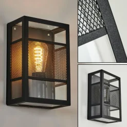 hofstein Applique murale d'extérieur Nelgen Noir, 1 lumière