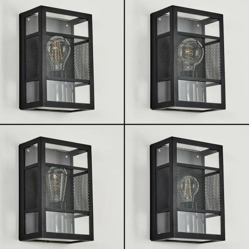 hofstein Applique murale d'extérieur Nelgen Noir, 1 lumière