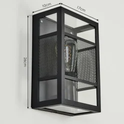 hofstein Applique murale d'extérieur Nelgen Noir, 1 lumière