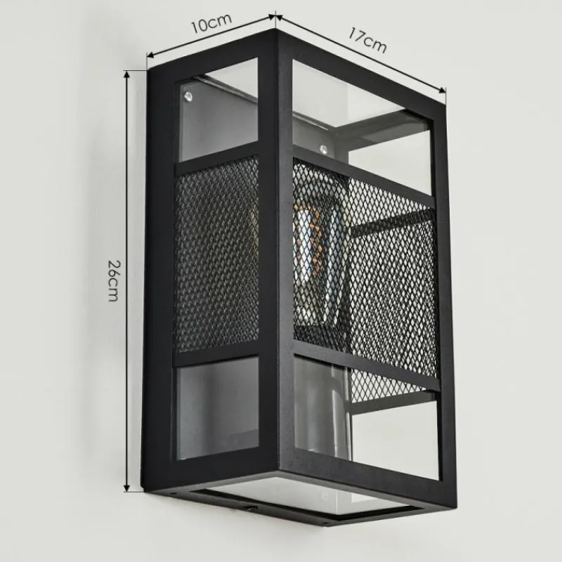 hofstein Applique murale d'extérieur Nelgen Noir, 1 lumière