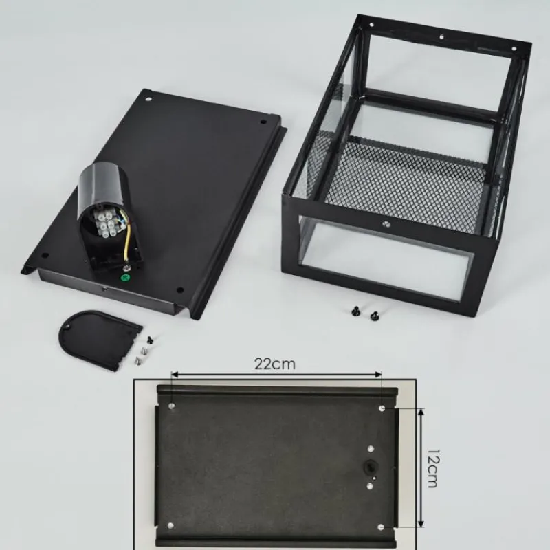 hofstein Applique murale d'extérieur Nelgen Noir, 1 lumière