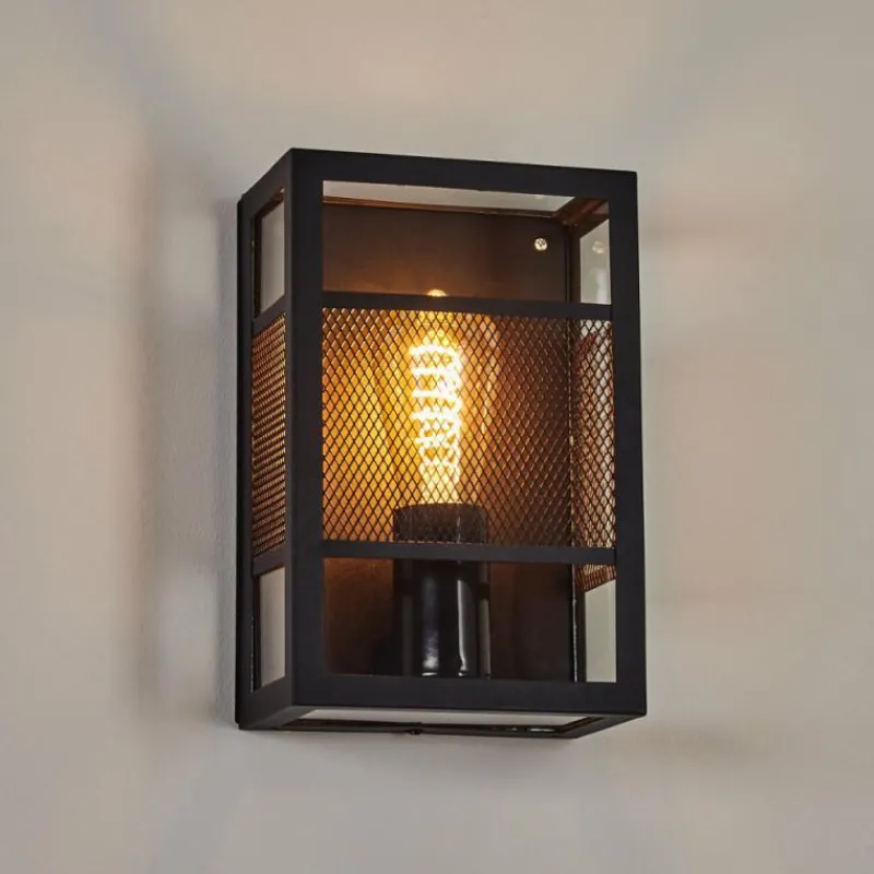 hofstein Applique murale d'extérieur Nelgen Noir, 1 lumière