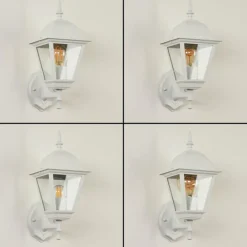 Luminaires Rustiques-hofstein Applique murale d'extérieur Naofe Blanc, 1 lumière