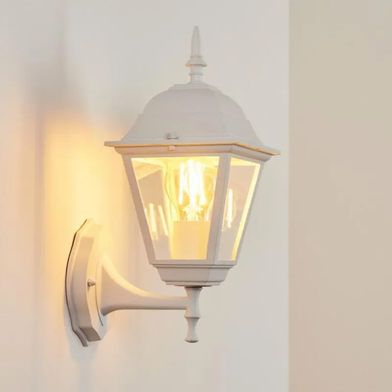 Luminaires Rustiques-hofstein Applique murale d'extérieur Naofe Blanc, 1 lumière