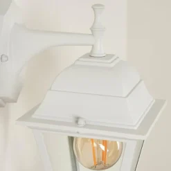 Luminaires Rustiques-hofstein Applique murale d'extérieur Naofe Blanc, 1 lumière