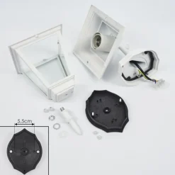 Luminaires Rustiques-hofstein Applique murale d'extérieur Naofe Blanc, 1 lumière