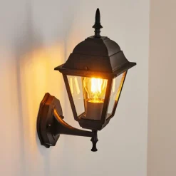 Luminaires Rustiques-hofstein Applique murale d'extérieur Naofe Noir, 1 lumière