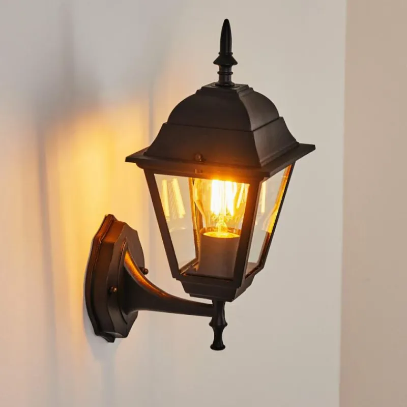 Luminaires Rustiques-hofstein Applique murale d'extérieur Naofe Noir, 1 lumière