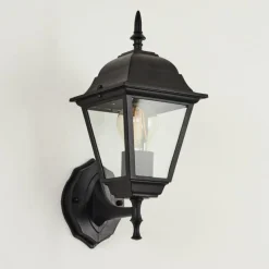 Luminaires Rustiques-hofstein Applique murale d'extérieur Naofe Noir, 1 lumière