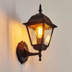 Luminaires Rustiques-hofstein Applique murale d'extérieur Naofe Noir, 1 lumière