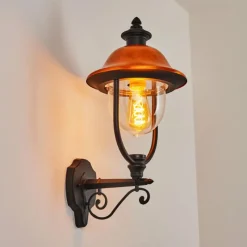 Luminaires Rustiques-hofstein Applique murale d'extérieur Gascon Noir, 1 lumière