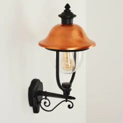 Luminaires Rustiques-hofstein Applique murale d'extérieur Gascon Noir, 1 lumière