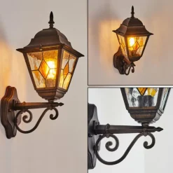 Luminaires Rustiques-hofstein Applique murale d'extérieur Chatelain Cuivre, Noir, 1 lumière